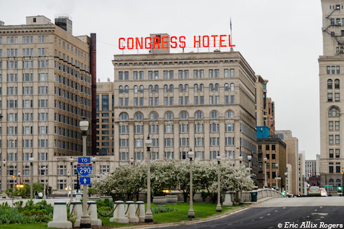 Exterior of Congress Hotel in Chicago