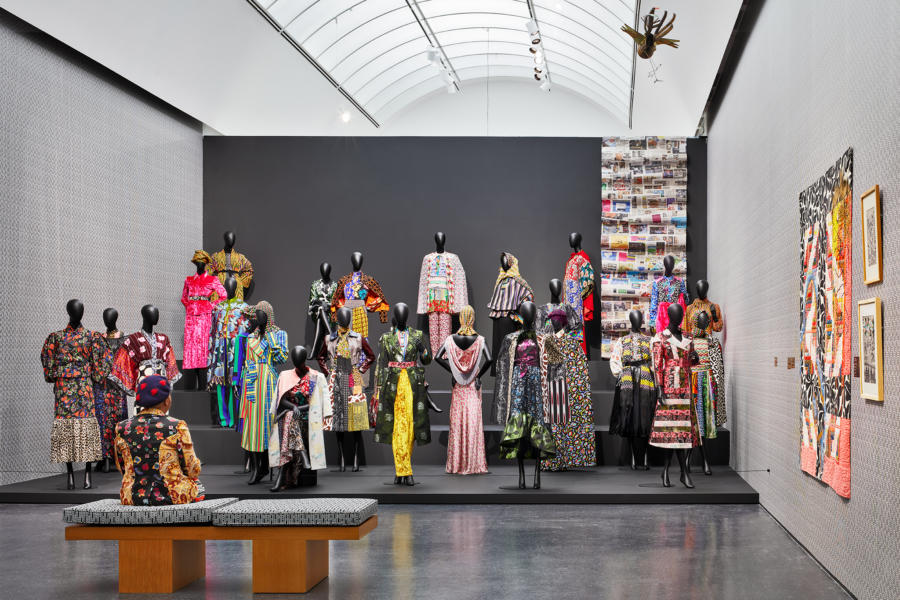 Installation view, Duro Olowu: Seeing Chicago, 2020. Photo: Kendall McCaugherty.