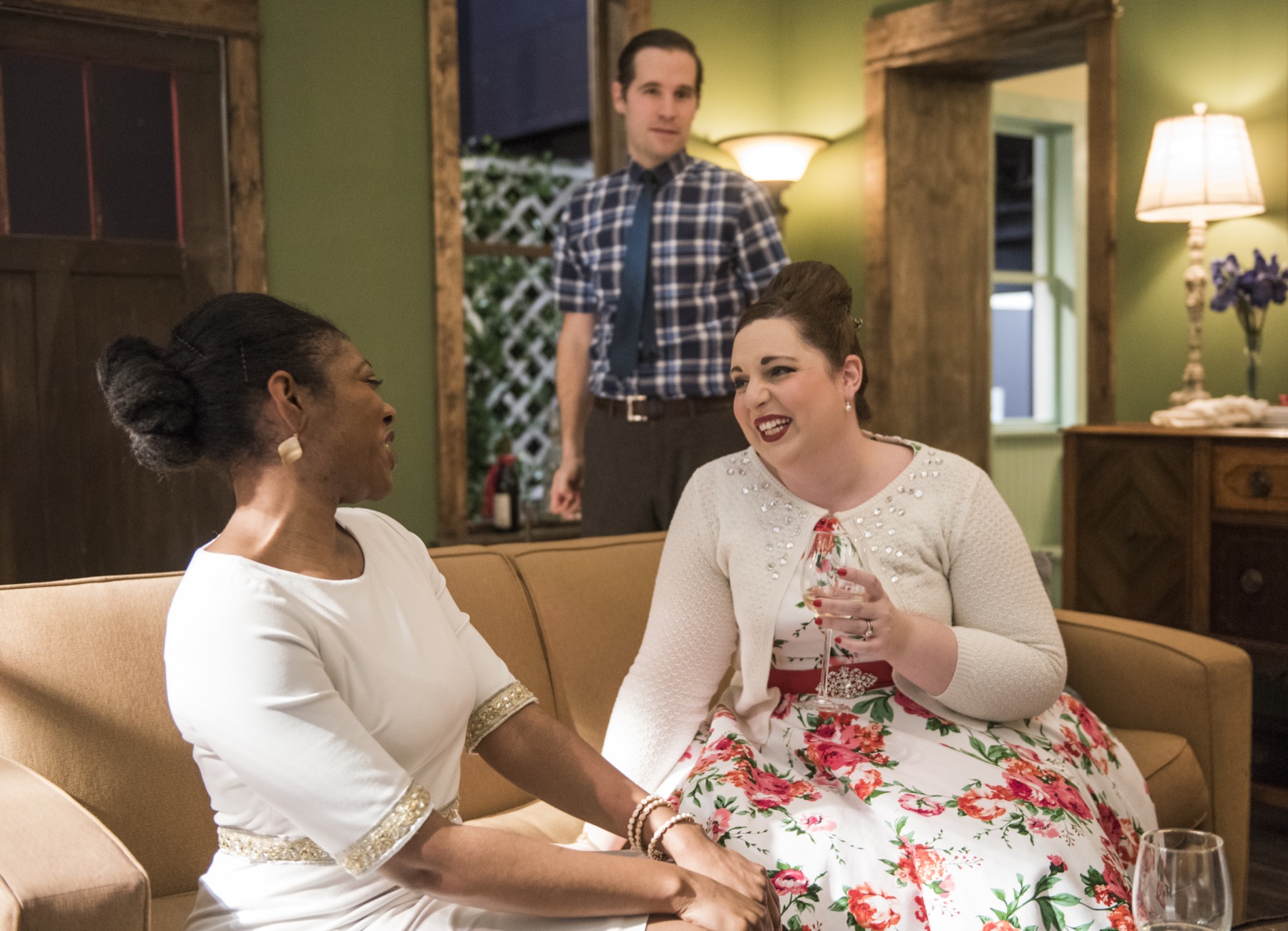 Arielle Leverett, Michael McKeough and Amy Malcom in Southern Gothic at Windy City Playhouse South